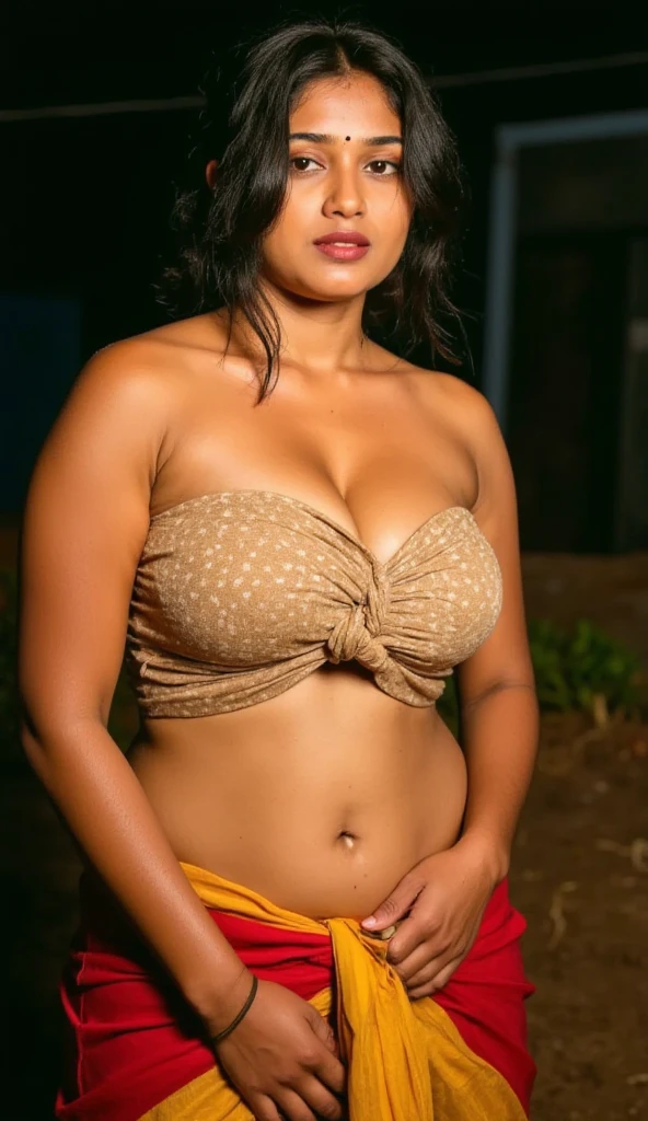 highly detailed, seductive erotic female is sweating, dusky armpits, medium breasts, married aunty, indian women, thick thighs, milf, seductive, holding breasts, slutty, micro bikini, looks like nagma, indian actress nagma, jewellery, traditional saree, detailed