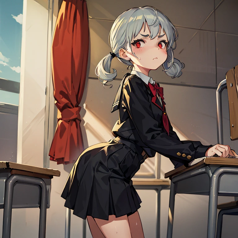 School Uniform,Skirt,Thigh,Panty Shot,Open Legs,School
