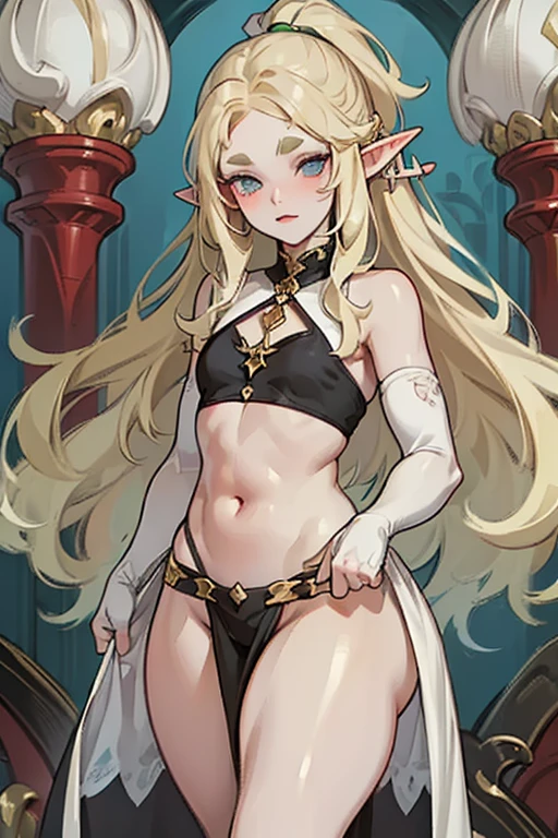 A sexy elf in sexy underwear with a slightly larger bust and a sweet rear she also wears sexy