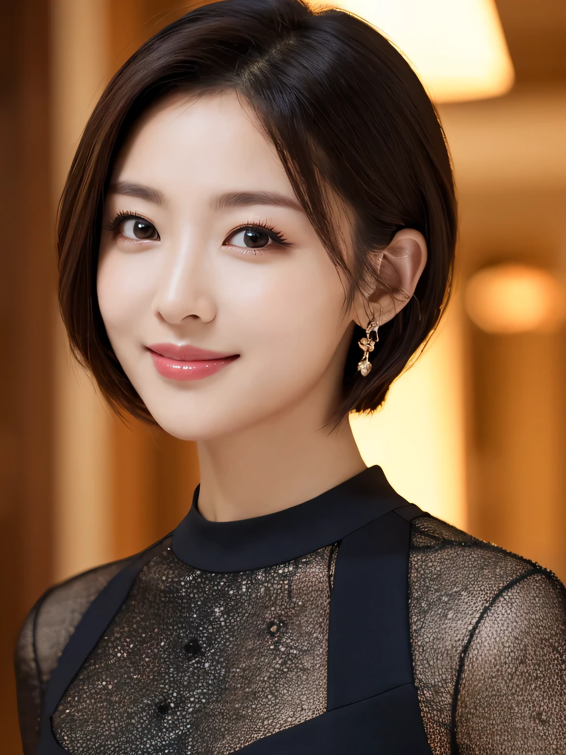 highest quality, full body, masterpiece, dark eyebrows, ultra high resolution, realistic, very detailed, professional lighting smile, eagle nose, short hair, random body orientation,