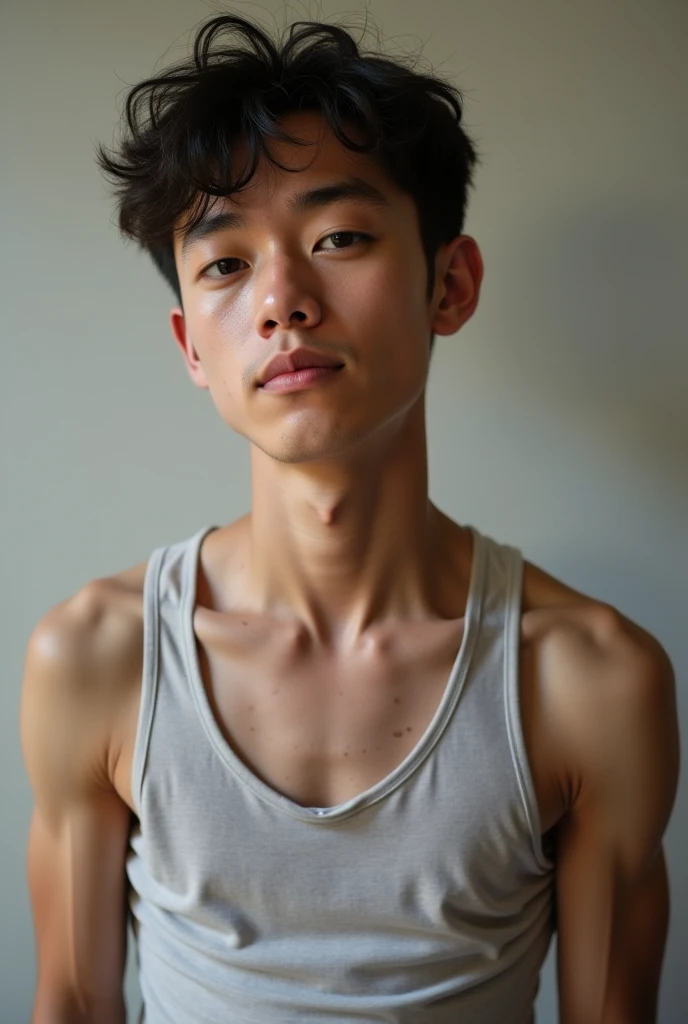 sexy man with feminine features, naked
