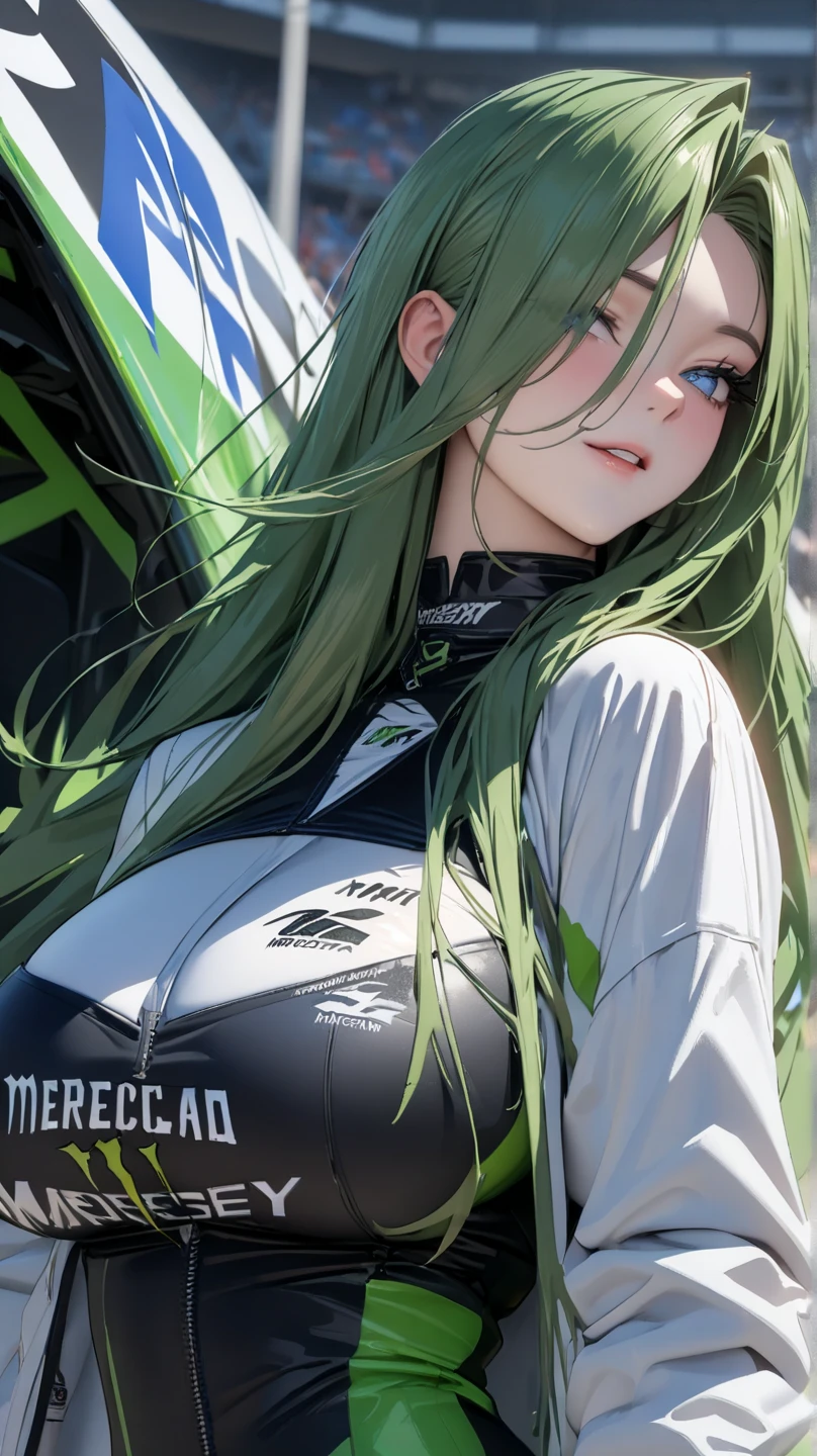 Green hair, , lolita, bigasts, Racing suits