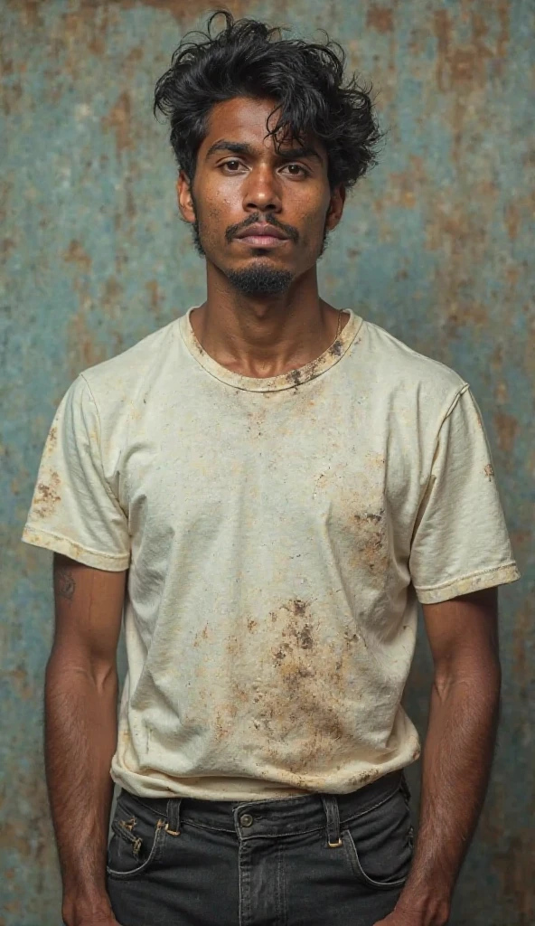 Small indian (((emaciated, young, impoverished))) man.