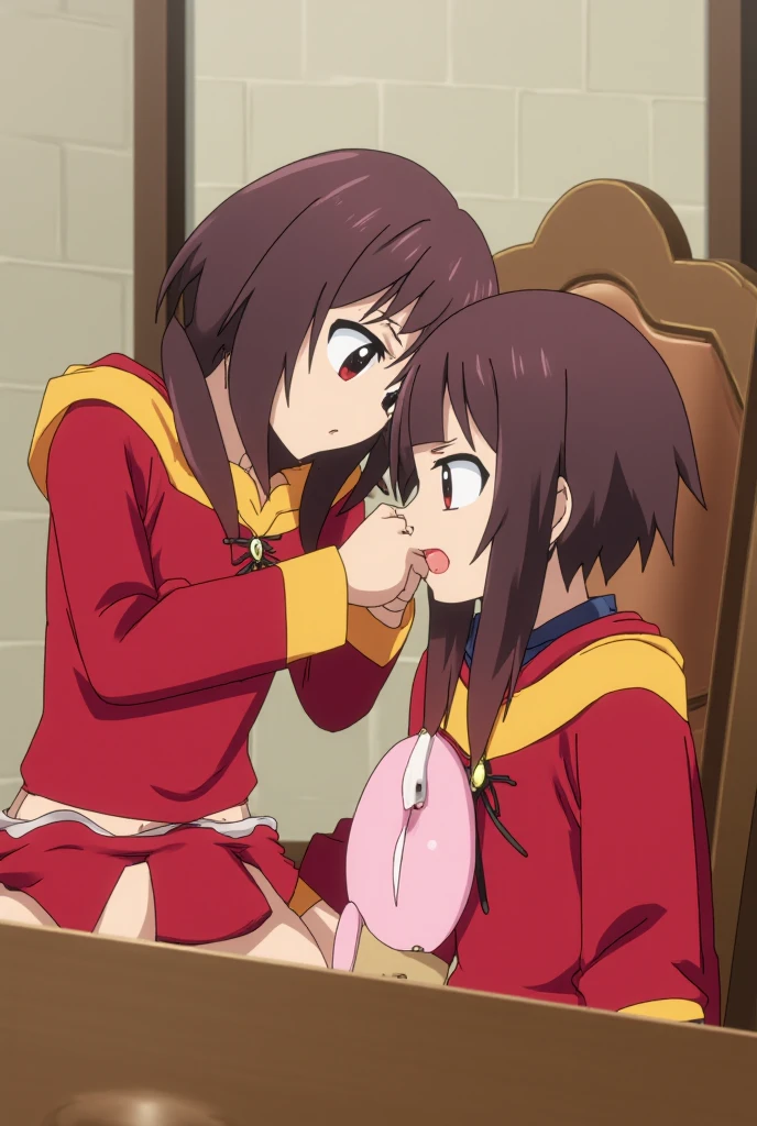 {{{masterpiece}}}, {{{best quality}}}, {{ultra-detailed}}, {illustration}, {{an extremely delicate and beautiful}}, (beautiful detailed eyes:1.6), extremely detailed face, extremely detailed CG, (perfect hands, perfect anatomy), 16k, anime face, NSFW, Megumin(konosuba), megumindef, cute face, short hair, black hair, sidelocks, red eyes, small breasts, thin waist, big hips, curvaceous, witch hat, Red clothes, long sleeve, black cape, fingerless gloves, black choker, black belt, bandage on right leg, black high socks on left foot, brown boots, thighs, zettai ryouik, BREAK, NSFW, (SEX:1.5),{{{penis into pussy}}}, group sex, 1girl, spitroast, multiple boys,(fellatio:1.5), deepthroat, open mouth, oral, penis, erection, nipples, hetero, sex with men, mmf threesome, threesome, sex, breasts, nude, taking off clothes, open clothes, Open shirt, breasts, nipples, lift up skirt, double penetration, 2boys, ass grab, ass, doggystyle, sex from behind, multiple penises, testicles, rape, testicles, blush, kneeling, catch head, Spit Roast, Threesome Sex, {{open vagina, spread pussy, pussy, clitoris, urethra, uterus, smooth pussy}}, swallow, open mouth, on bed, M-shaped spread legs, open the thighs, uncensored, hetero, Handsome young man, muscular man,{multiple boys}, big penis,{{{double penetration}}}, testicles, multiple penises, double penetration, spitroast, male body, man's lower bod