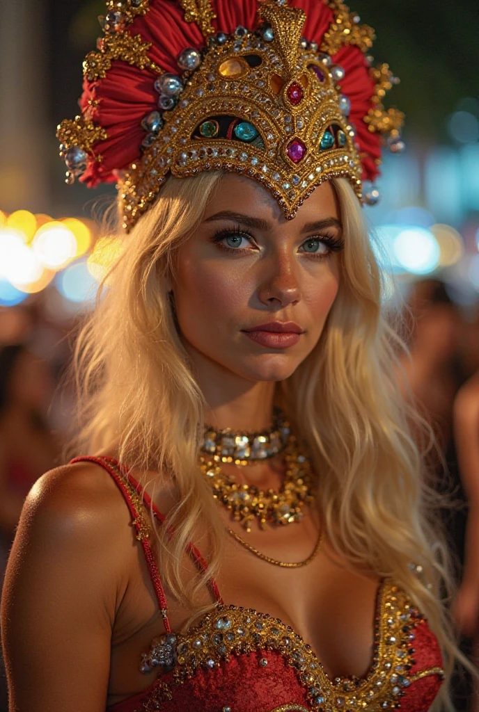 (((very young and happy Caucasian teenager with a sexy smile))), in an Amazonian settlement, posing for a photo (((in a bright and tropical sunset))), (((NSFW )) ) , In a very sexy pose, (((with a stunning transparent red tunic at the waist))), Amazonian princess with very bright and long blonde hair, Hot sexy body, (((full body))), Tropical style, Beautiful white teenager with very light and intense blue eyes, very sexy girls, perfect body, beautiful body, very voluptuous and toned, large and naked breasts, topless, dressed in a transparent red micro bikini and a large multicolored feather headdress on her head, beautiful torso , (((wear gold and silver jewelry in ethnic style))), Beautiful Amazonian warrior princess.