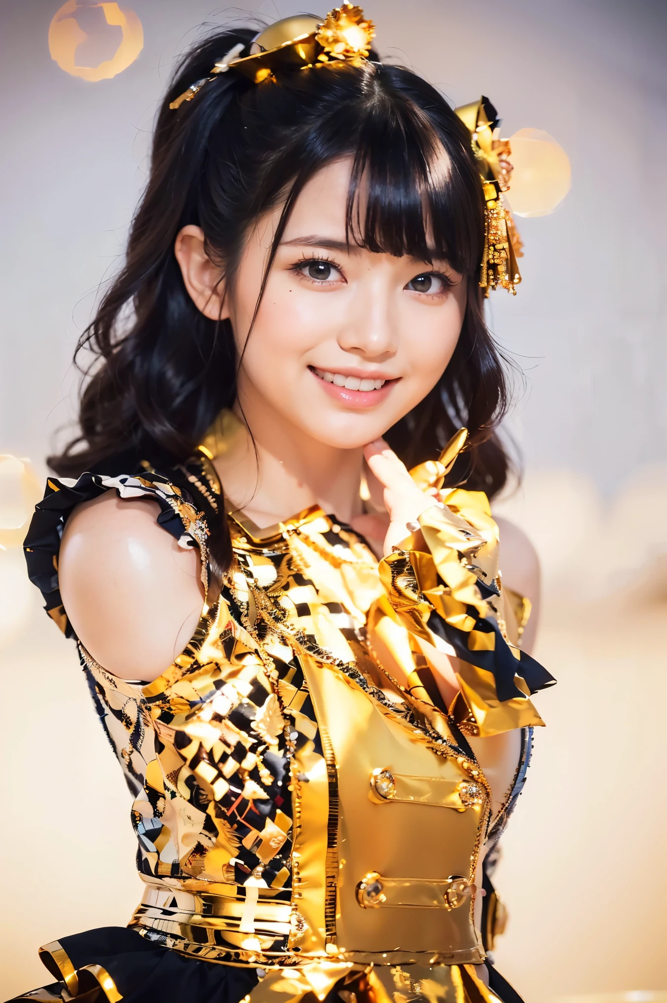 Japanese female, a lot of details, (underweight), 30 years old, detailed black hair, beautiful detailed hair, super fucking beautiful, delicate beautiful face, complex details beautiful and delicate eyes, perfect hands, (flat chest best quality:1.5), perfect and delicate limbs, detailed skin, best quality, ultra-detailed,(cheerful grin:1.5),
(motorcycle made of gold:1.5),cream office lady suit:1.2