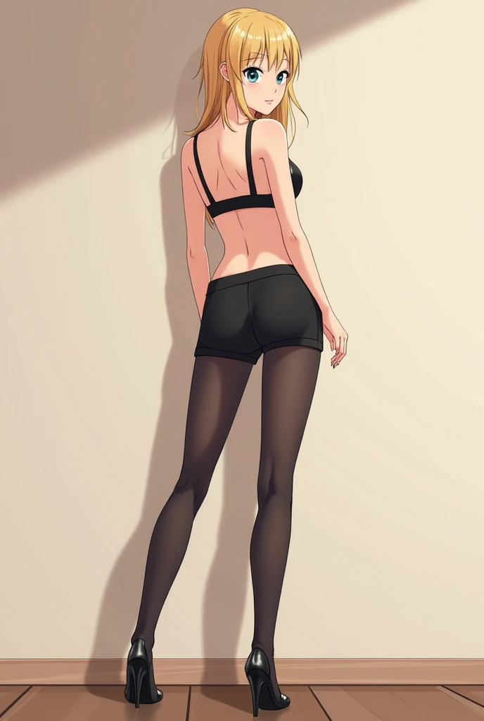 Very very thin anorexia long elongated body. very thin long skinny legs in pantyhose. very beautiful cute face