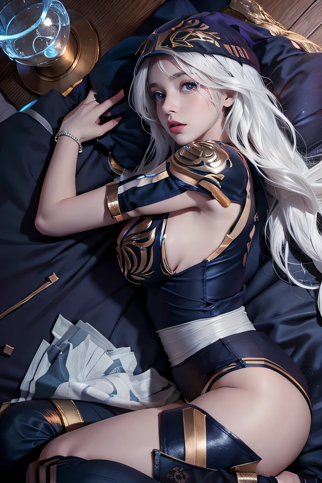After losing, lie down and spread your legs,The picture you took above,Underline the angle of the hips,League of Legends ash,Leotide,Leggings,Dekiyin,sexual base print,Nipple prints,You are wandering,Arms tied up failure,White hair,No leggings,Only underwear,Hoe tight underwear,Crotch opening position,grab your chest with your hands and look directly at you