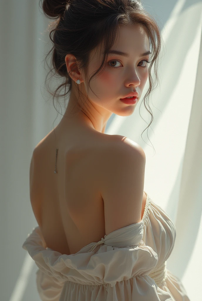 (((Black and White Art:1.2、A black and white photo、RAW photos、Film Grain)))、Beautiful woman、Small nose、((Full lips、Sexy red lips:1.3))、Attractive hairstyle、skirt、best quality、high resolution、high resolution、movie lighting、A black and white photo、Professional photographer