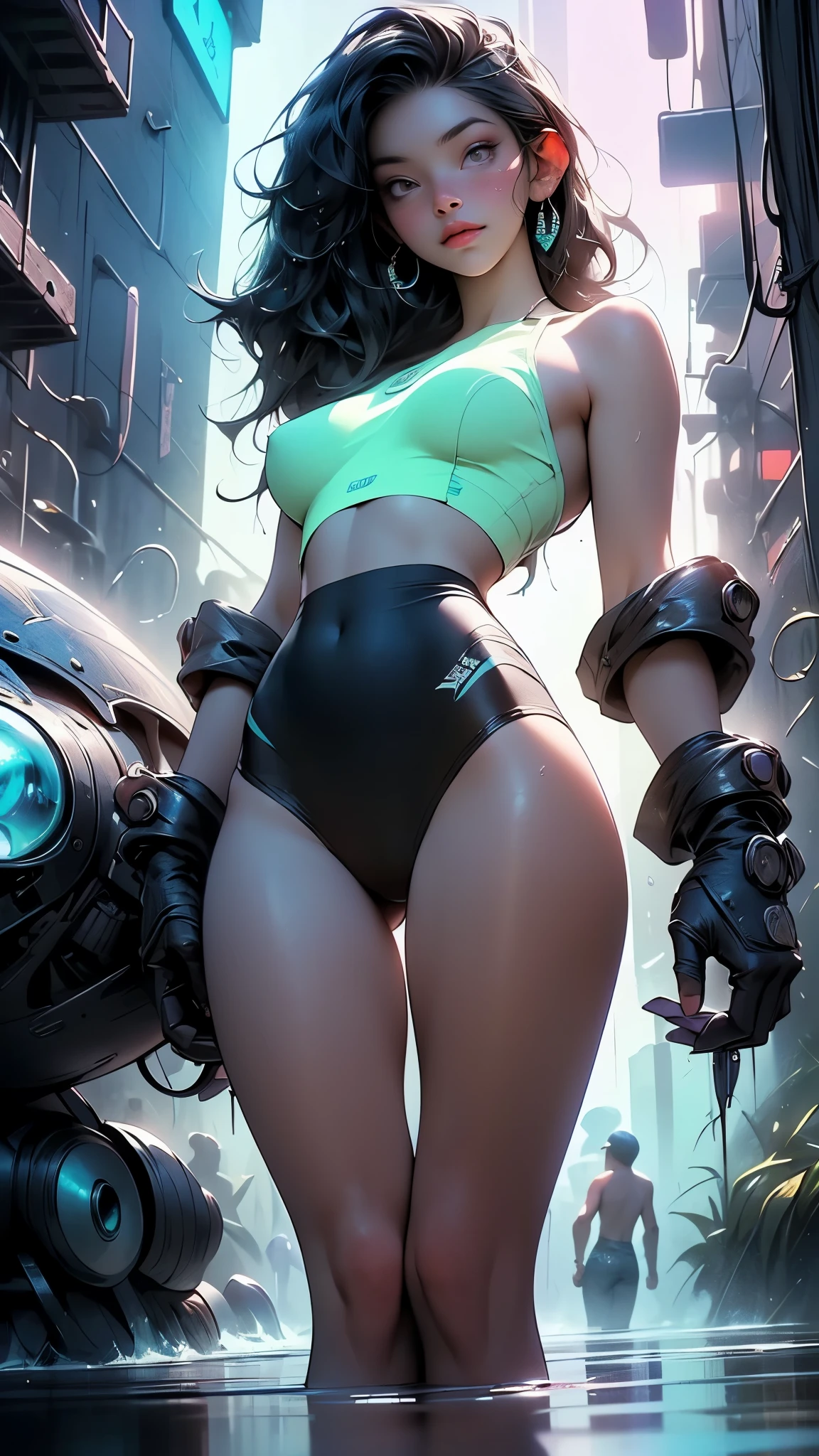 (((fully body))), (((Back view))), (((perfect aSS))), (((maiS alta qualidade))),work of art,1womanl,((a peSSoa perfeita)),((Mulher Super linda)),univerSo cyberpunk, Sci-fi, mecha, roSto perfeito detalhado,retro,vintage,CláSSico,60'S,70'S,80'S,old pôSter do filmeS,abStrato,((スペーススリラーpôSter do filme)),(futuriSta),geometric pattern,very delicate,pôSter do filme_white frame,univerSo,Milky Way,planet,,propaganda,univerSo飛行士,aumento doS SeioS,SimpleS,(SeioS grandeS),(neckleace),cyber punk,huge stream of light,SobrepoSição,sf,A scene from a science fiction movie,univerSoステーション,tatoo,EStilo de quadrinhoS americano,DedoS perfeitoS,beleza fíSica perfeita,perfectbody,アニメ,