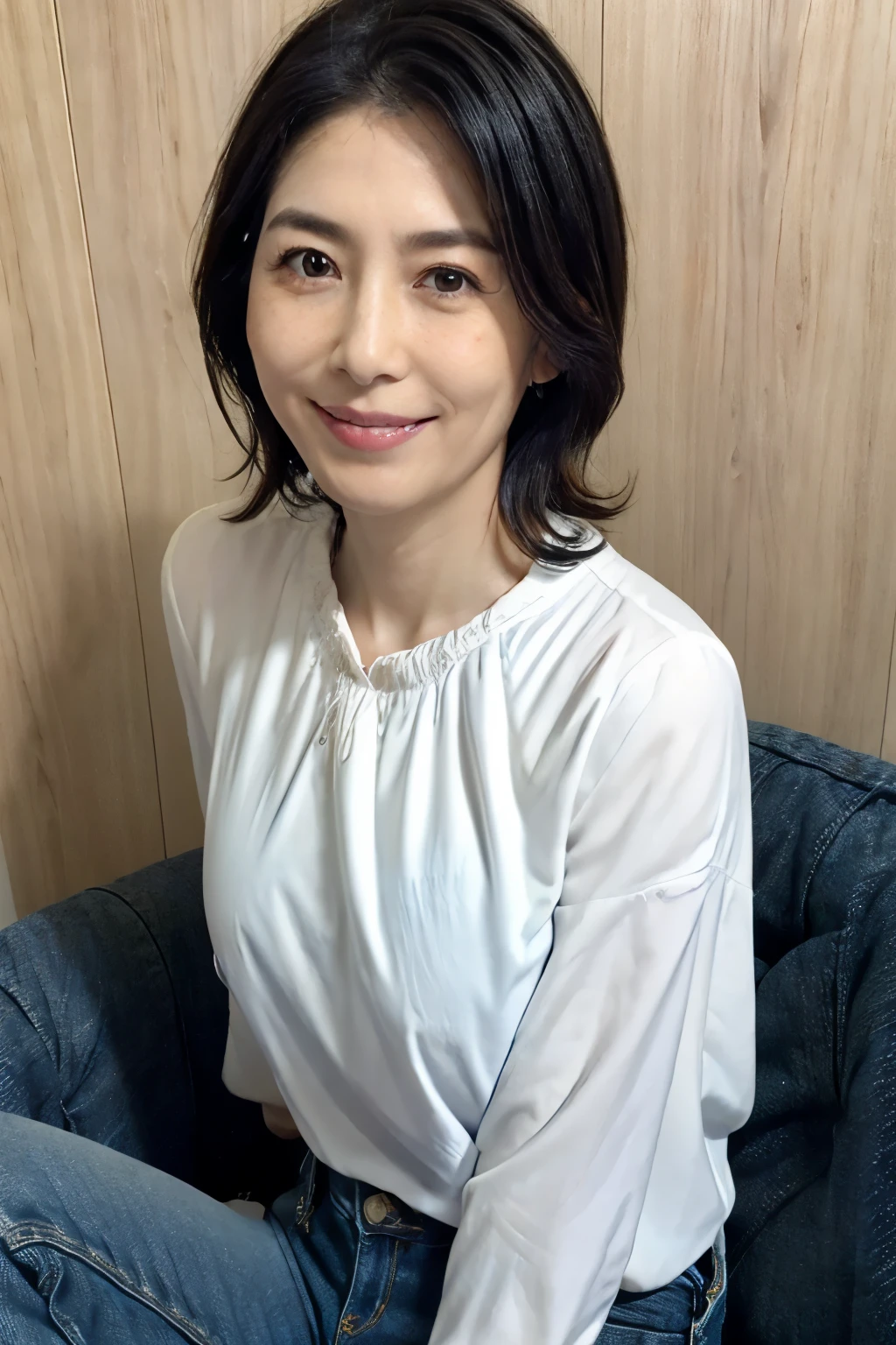 ((highest quality)), ((8k)), ((masterpiece: 1.3)), (Perfect appearance), (Photorealism: 1.6), (A 60-year-old Japanese mature woman walking through the city in the rain), BREAK(Japanese Mature walking without an umbrella: 1.4), BREAK (Busy sidewalk in an office district: 1.2), (Detailed Background), (Soaking wet), (Full body portrait: 1.4), (60 years old, Japanese Mature), ((Realistic skin texture)), (Fine wrinkles all over the skin), (Dullness), (Facial wrinkles), (Wrinkles around the eyes), double eyelid, Tear bags under the eyelids, Melancholic expression, Raindrops running down my face, Short bangs, Straight Long Hair, Rain-soaked hair, (A soft white blouse and a plain long flared skirt: 1.4), (Shirts that get wet and adhere to the skin),  (Wet blouse becomes transparent: 1.4), High heels,