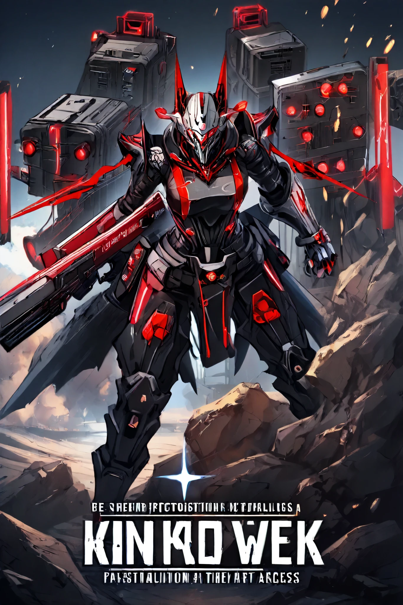 Designed for resistance, melee combat and access control, with a focus on total protection and brute force.

Base tone : Black with dark red details, representing its role as the "bloody door" of the Jail.

hull "Three eyes": With three front visors, each specialized in a type of detection:  thermal vision , paranormal energy sensors and structural analysis, allowing anomalies to be detected before they pose a threat.

Reinforced Ballistic Armor: Resistant to extreme impacts, energy weapons and paranormal attacks. Designed to withstand close range confrontations without giving way.

Heavy Impact Gauntlets: Equipped with shock plates and hydraulic reinforcement systems, , allowing blows capable of fracturing cement and destabilizing disembodied entities.

Magnetic Anchor Boots: With a fastening system to the floor, avoiding being shot down by explosions, dimensional suction or antigravity forces.

Heavy Duty Rifle "Cerberus-7": A low-cadence but tall weapon impact, , firing perforating ammunition designed to penetrate regeneration and extradimensional material.

Portable Retention System: Includes reinforced chains, energy locking handcuffs and inhibitory darts, to ensure that captured entities cannot move during their transfer.

Symbol of Strength: A skull with three eyes, representing your total vision and role as implacable guardians.