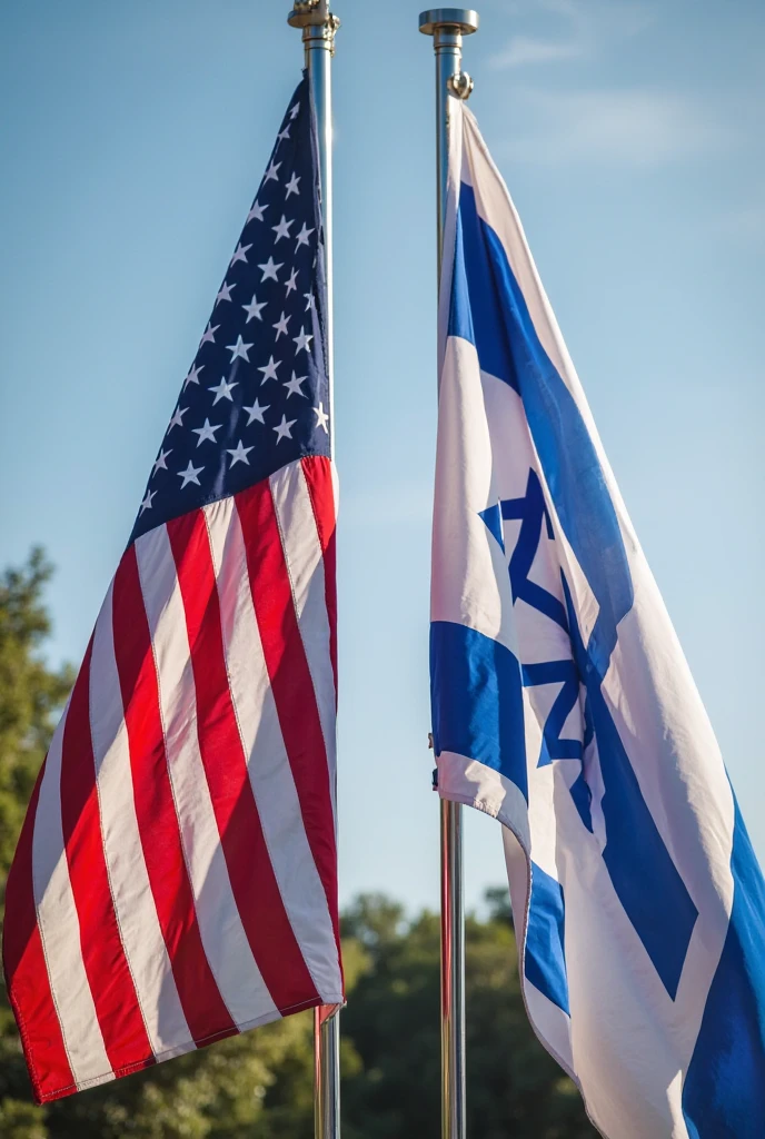American Flag and Israeli Flag