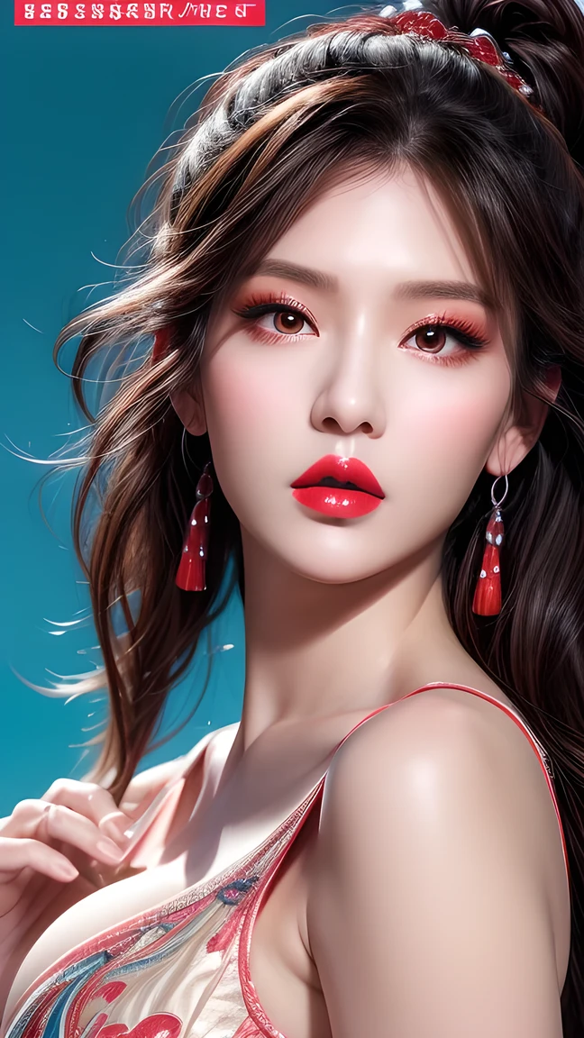 Official Art , colorful,Colorful background,Splash of Color,Movie perspective,style, magazine cover,
伿¼äº® c女åç²ç” çé¢è²,(meca style),whole body tattoo, in a large villa ,indoor,
Best Quality , masterpiece, ultra-high resolution ,modern,Chinese, song rhymes ,East,
Mature Face ,indifferent attitude ,(Eyeshadow,eyeliner:0.9),( red lips:1.3), watery eyes , black eyes ,
Big Breasts ,whole body, big 。