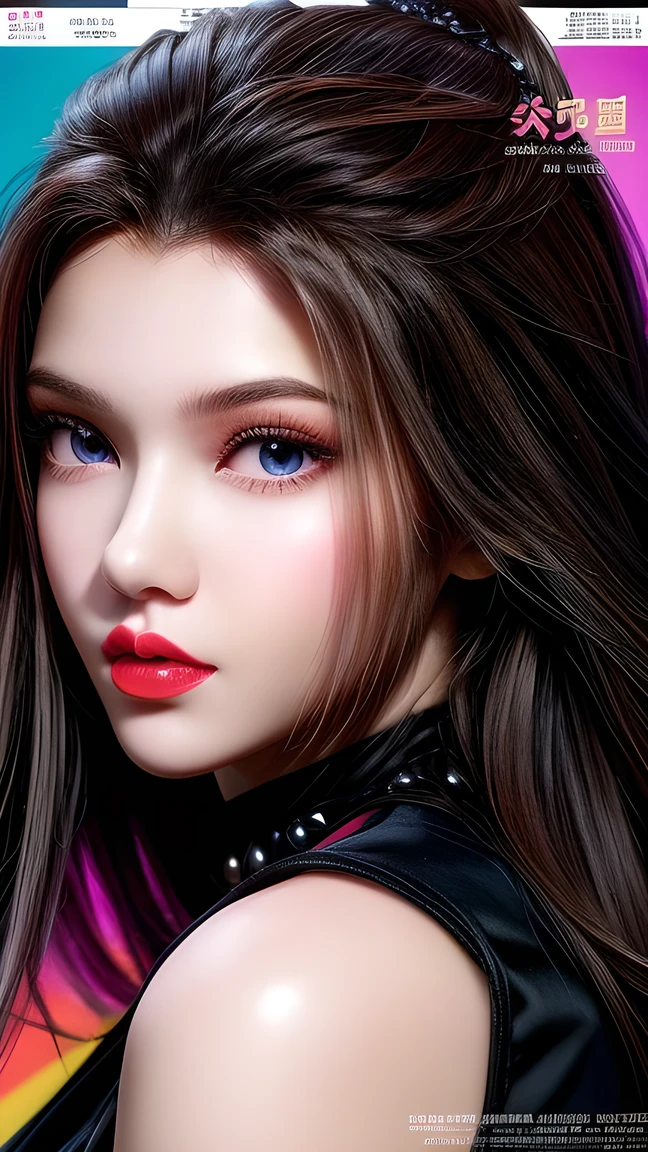 Official Art , colorful,Colorful background,Splash of Color,Movie perspective,style, magazine cover,
ä伿¼äº® c女åç²ç” çé¢è²,(meca style),Tattooed all over, in a large villa ,indoor,
Best Quality , masterpiece, ultra-high resolution ,modern,Chinese, song rhymes ,East,
Mature Face ,indifferent attitude ,(Eyeshadow,Eyeliner:0.9),( red lips:1.3), watery eyes , Blue Eyes ,