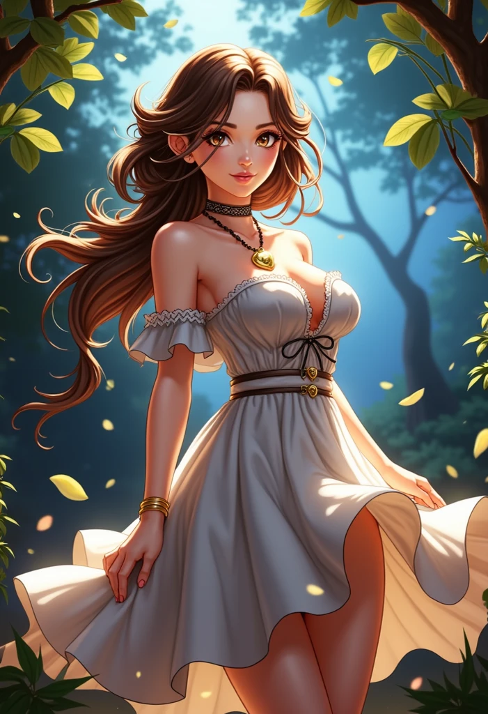 ((realistic:1.5)),((best quality)), ((masterpiece)),((detailed)), (1girl), a beautiful 27 year old female (half body:1.5), face focus, toned muscles, long legs, slim thighs, narrow hips, green eyes, tiny breasts, (detailed face, sultry smile, beautiful eyes, detailed clothes, clear background:1.5), (Normal skin, long hair, outlined eyes, outlined face, bracelet, half body), wearing summer clothes, heels, belt, posing, detailed garden background, flowers, soft lighting, best shadow, soft details, perfect composition, Intricate, Sharp focus, dramatic