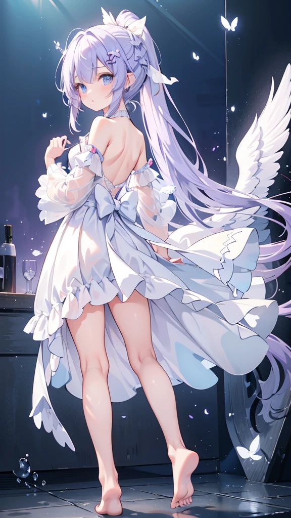 Shyness、embarrassed from、panties small、Clear liquid leaks out of the crotch、 animesque、weddingdress、chies、wedding hall、hime、A Princess、s ass、turned around、frombelow、low angles