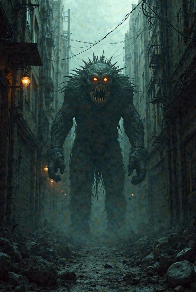 mouth of truth In town Horror Face facing forward