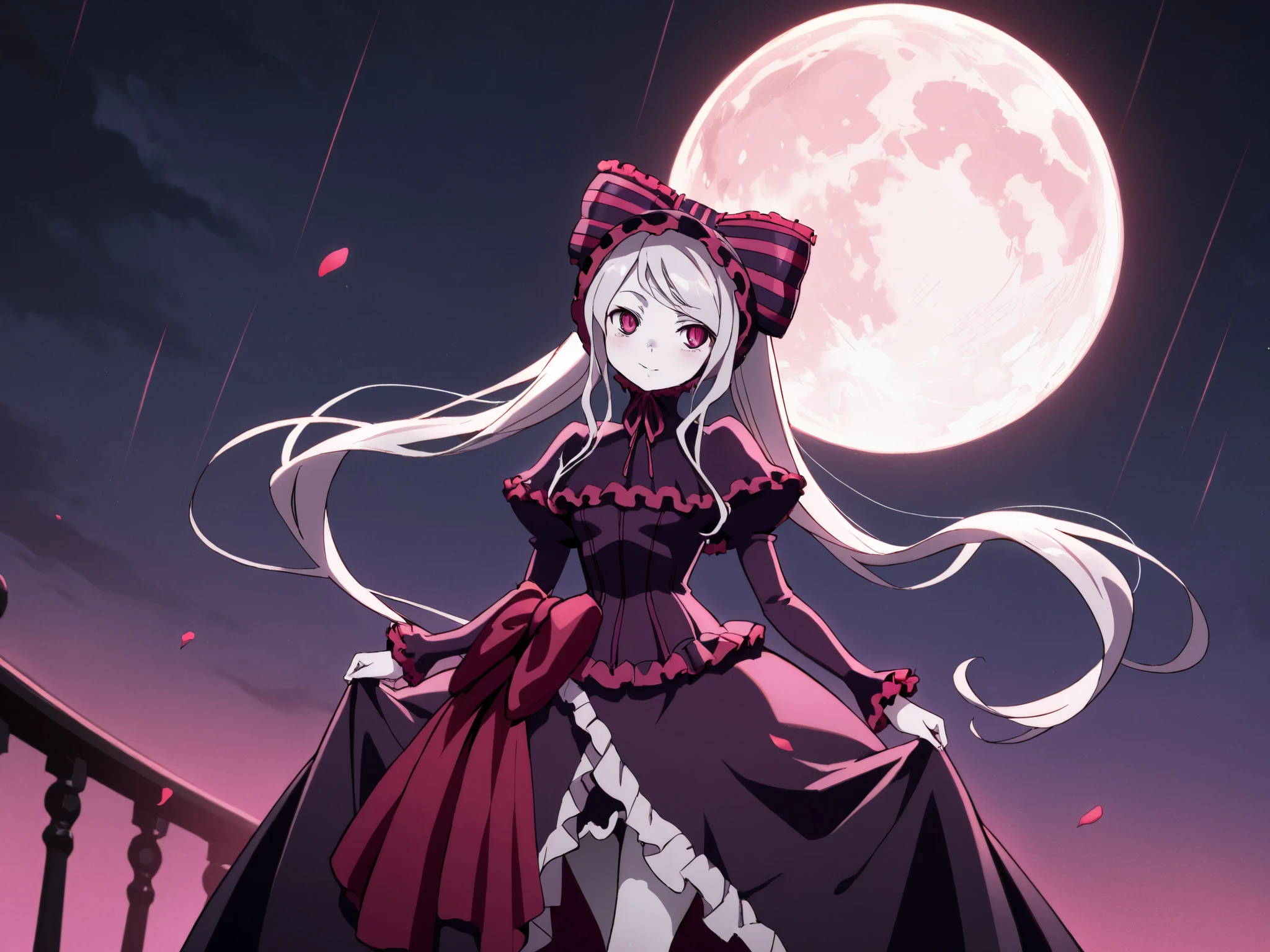 1girl, solo, shalltear bloodfallen, overlord, night, legs