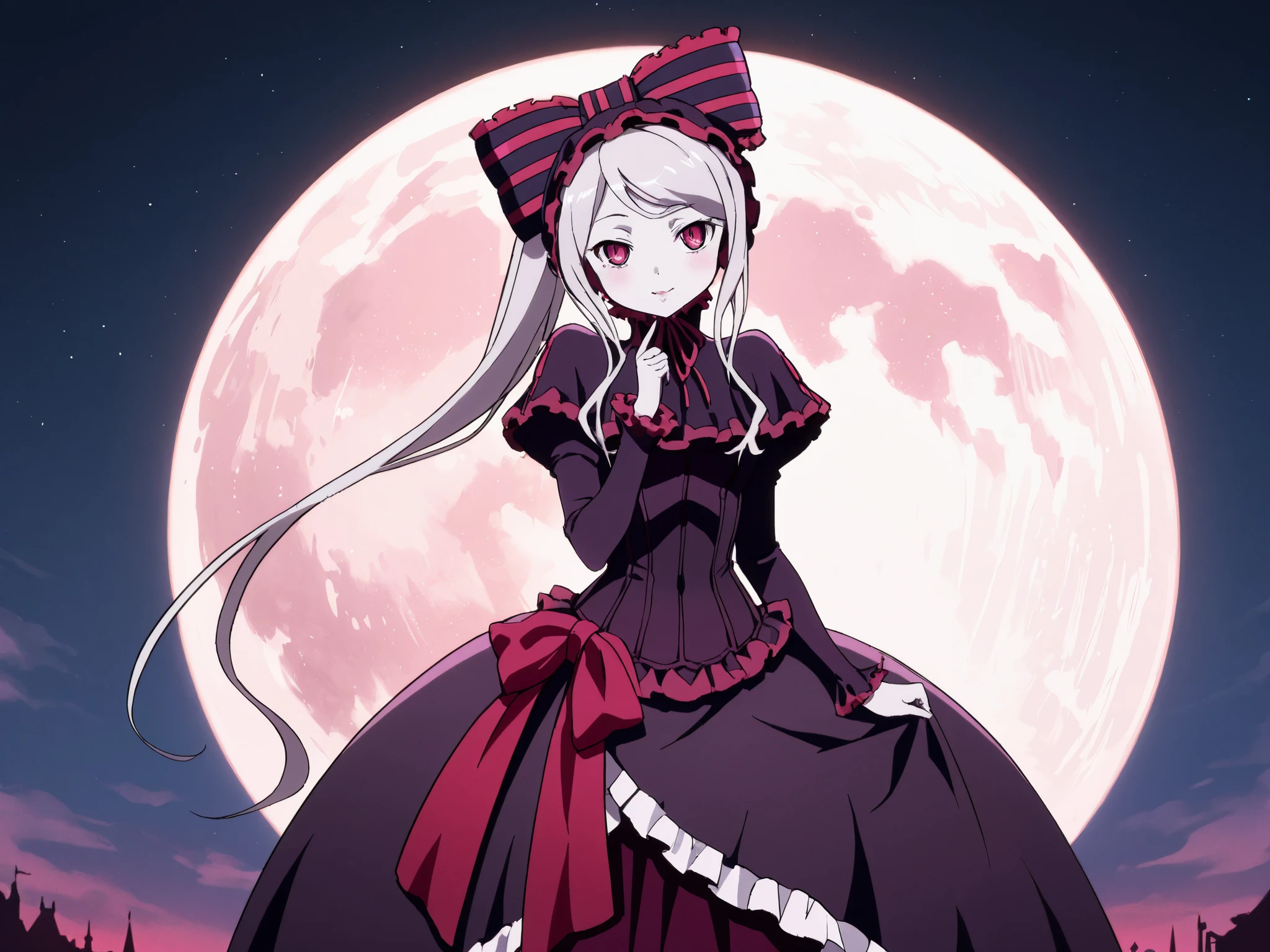 1girl, solo, shalltear bloodfallen, overlord, night, legs