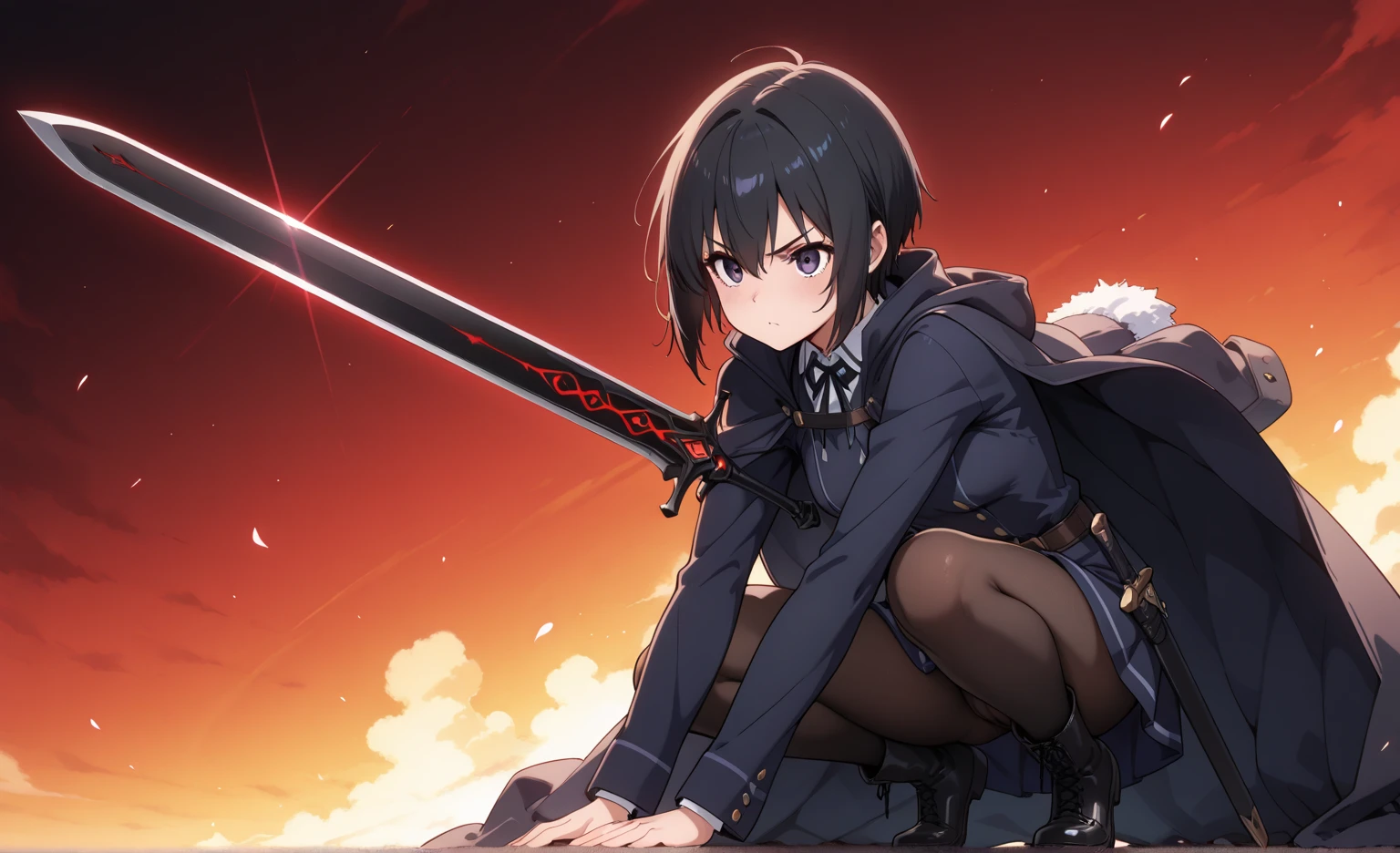 Masterpiece, Best Quality, Highly detailed, illustration, absurdres, street fighter, doll suit, shadaloo doll, girls, multiple girls, expressionless, nazi saluting, military, military saluting, salute, blank eyes, red gloves, emotionless, black latex, corrution, mind control, female combatant, full body, hypnotized, unhappy trance, full body suit, perfect female body, extremely glossy latex, Delmo Uniform, belt, hypnosis, hypnoLora, empty eyes, Mind control device, thigh high, kneeling, poses, submissive_pose, visor, masturbation, standing, Slave, collar, gang bang, haigure, slave oufit, full tight leg, military form, skirt, military uniform, hat, Bleach, Quincy, thigh-highs, tight miniskirt, tie, from behind, Ichijou Hotaru, Non Non Biyori, black brown hair, gold eyes, gold lips, gold lipstick