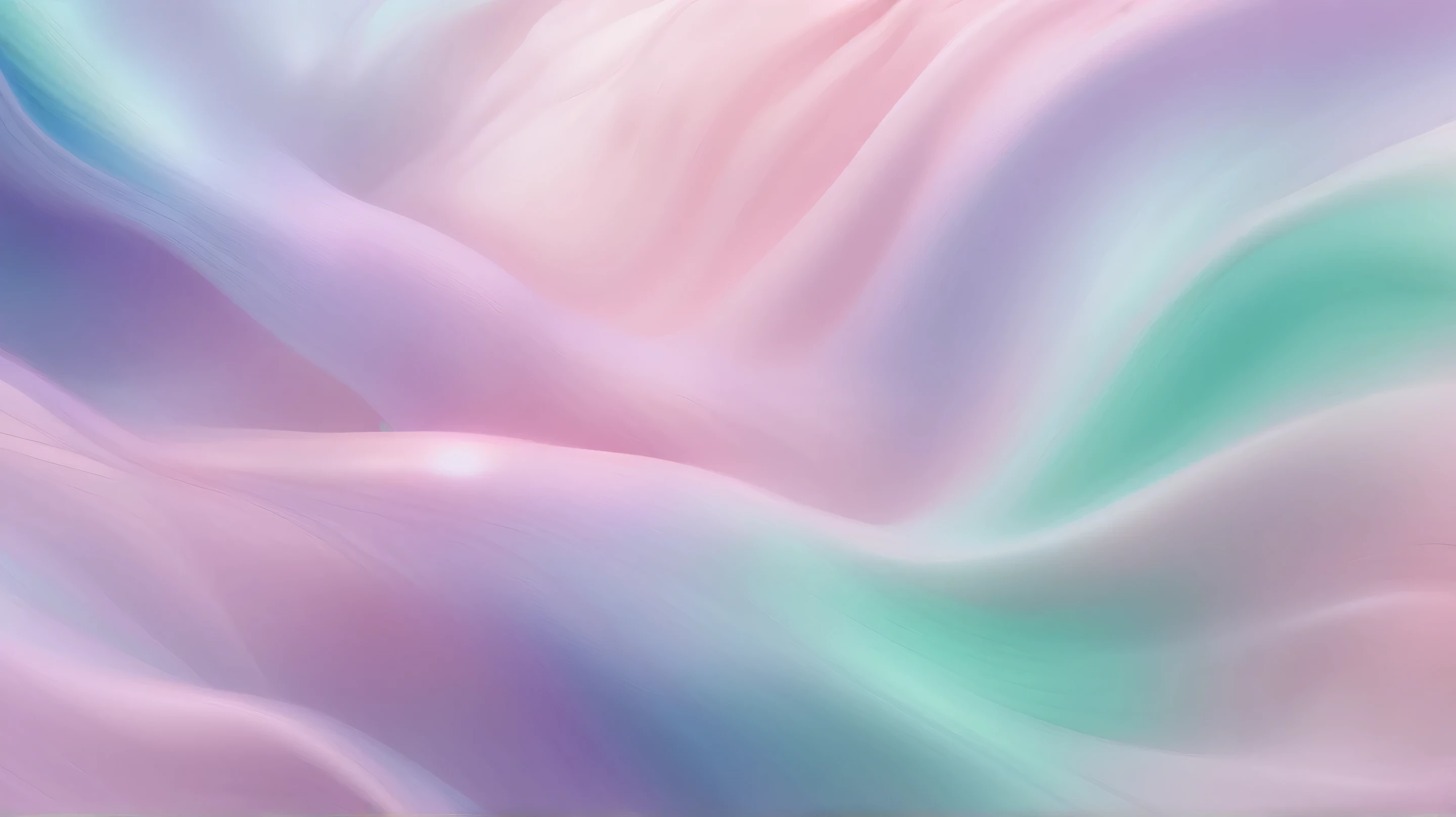 High Quality
A dreamy pastel-colored abstract background. Soft pink, purple, blue, and mint green blend smoothly, reflecting a glossy texture beautifully. The iridescent gradient creates a delicate fabric-like appearance, evoking a surreal and fantastical atmosphere.


