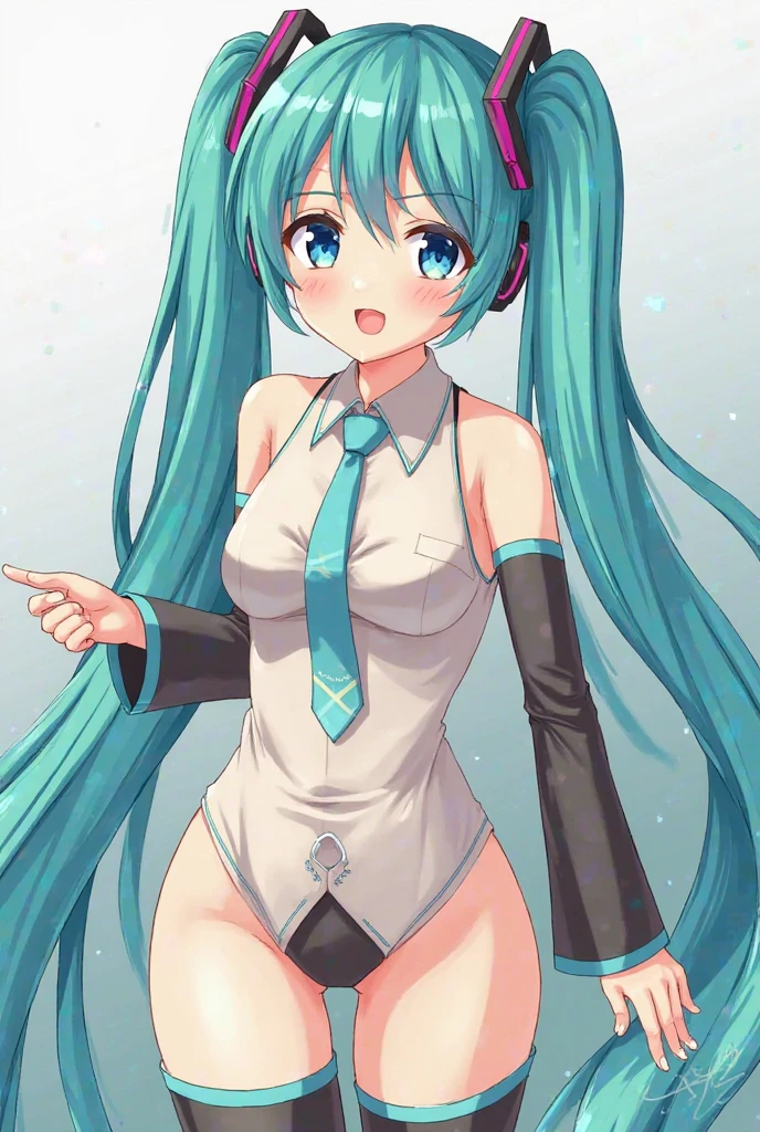 masterpiece, best quality, hatsune miku, black swimsuit, bunny suit, bunny ears, dark background, upper body, (closed mouth:1.2), looking at viewer, arms behind back, white theme, stars, hotel room