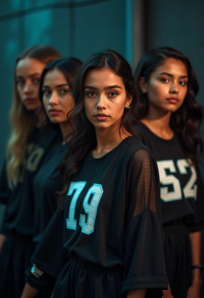 15 young men and 3 young women stood in a row