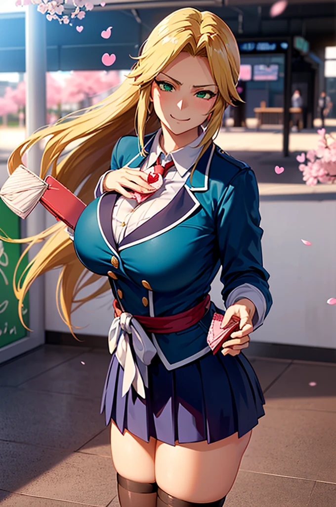 8K(A sloppy smile, the face we are looking for, Mischievous face:2.5)8K(((((handing over a love letter:2.3)))))((woman,Huge , (Huge breasts:1.8),Are fat,とても唇が赤いHuge breastsを強調,Big Ass,Narrow waist,Long legs,Green Eyes立っている)) 8k((((Anime Style),(The facial expression is good))))8k(((((Anime Style)Green Eyes)))) 8k((Standing at the station))8k((Waiting for a train at the station))8k((Morning))8k((Beauty))((学生blazer15歳学生服 緑のネクタイ, blazer, Pleated skirt))8k(((spring,cherry blossoms,The wind is blowing,Her skirt is flipped up,cherry blossomsが散っている:1.3))) 8K(((((handing over a love letter))))) 8K(((((handing over a love letter:1.1)))))8K(((((handing over a love letter))))) 8K(((((handing over a love letter:1.1)))))8K(((((handing over a love letter))))) 8K(((((handing over a love letter:1.1)))))8K(((((handing over a love letter))))) 体の形しっかりwomanの足の描写が上手い