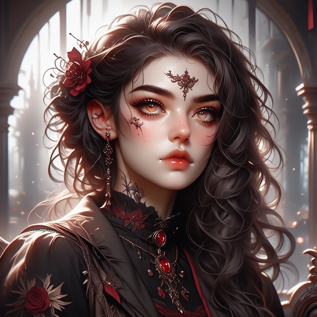 (beautiful detailed red eyes:1.4), long dark eyelashes, pointed fangs, flowing black hair, elegant posture, pale skin, red lips, traditional Arabic dress, mysterious aura, ((moonlit night:1.3)), shadows, delicate jewelry, ancient ruins, intense gaze, hypnotic smile, vampire powers, supernatural strength, centuries-old wisdom, captivating beauty, hauntingly enchanting, alluring darkness, (blood-red moonlight:1.1), eternal youth, seductive charm, hidden secrets. (best quality, ultra-detailed, photorealistic:1.37), gothic, fantasy, dark color palette, dramatic lighting. (NSFW:1.4) beautiful small breasts, (Emma watson:0.3),(Jennifer connelly:0.24), (beautiful nipples:1.5),(She has white skin with visible blue veins:1.4),(Small breasts with beautifully raised areolas:1.5),(flat chest:1.2) (beautiful teenage nipples:1.5)