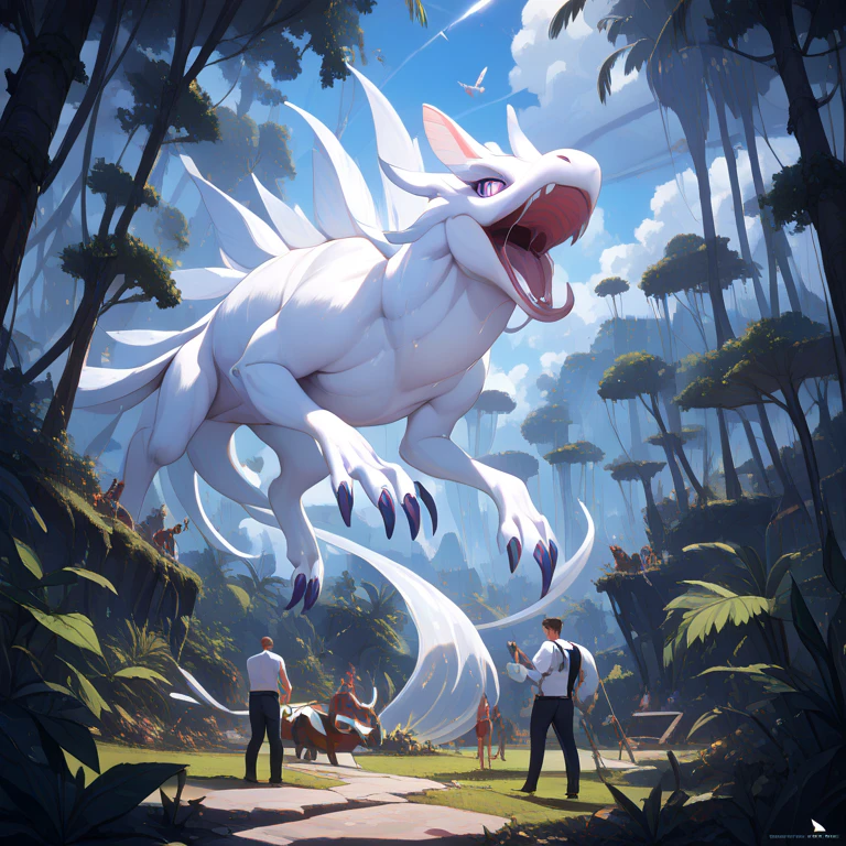 (Yellow-white male figure,Mewtwo tail in Pokémon:1.2,without showing face)adolable,Slightly thin,The fog is heavy,In the fog,Rolling hills,the woods,In a mysterious scene,8k required --auto
