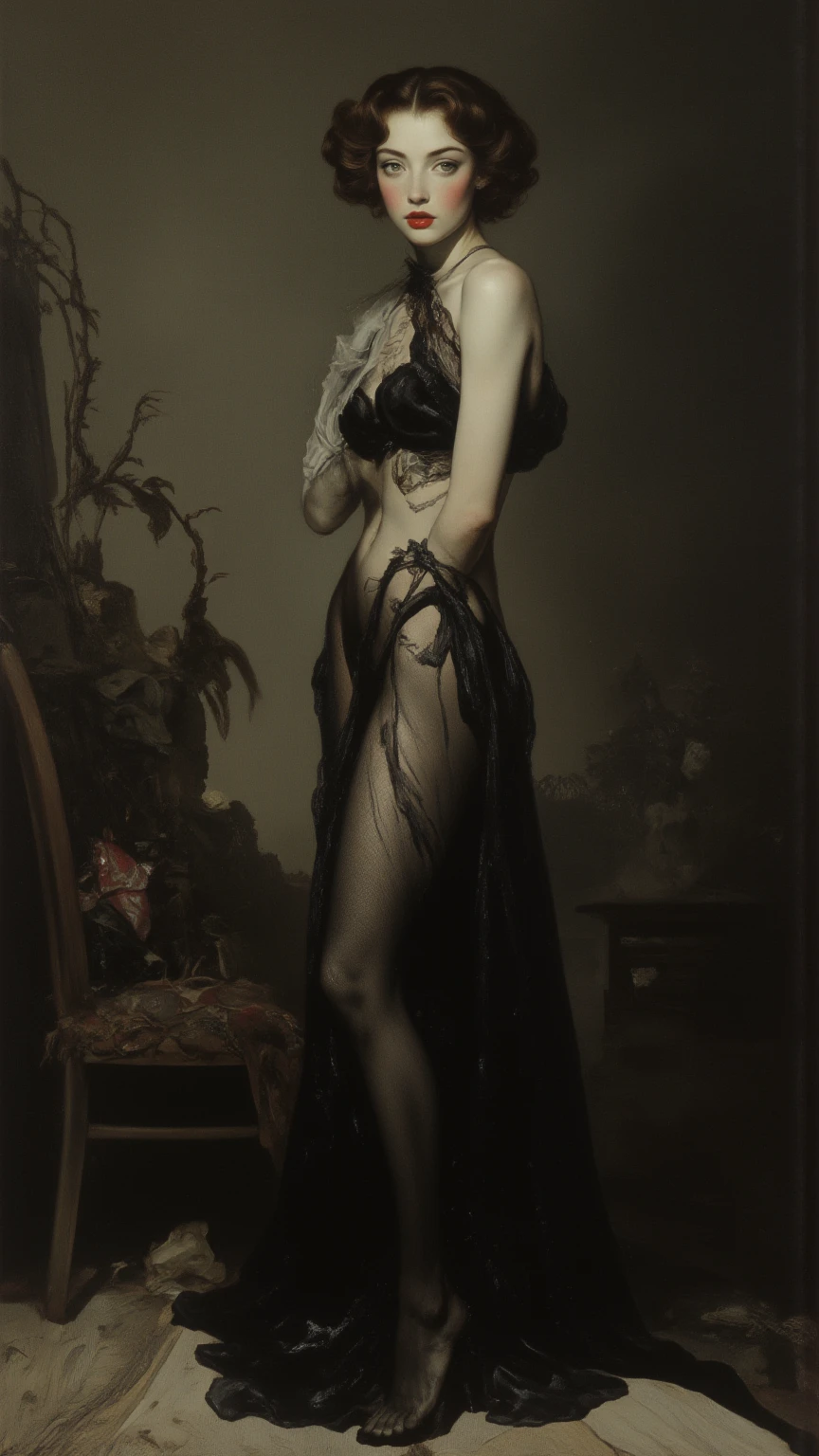James Whistler's Nocturne.,smile,sexy full body portrait