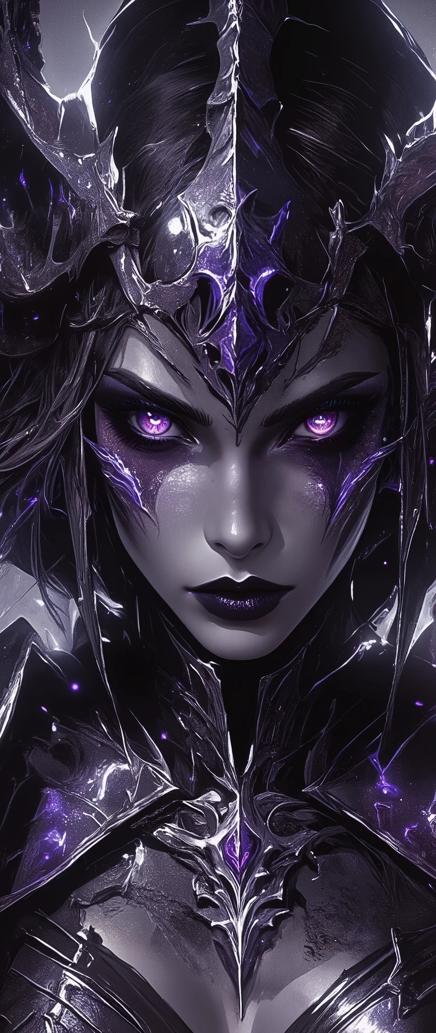 (masterpiece:1.2),(Highest quality),(Very Detailed),( super high definition ),( best illustrations),8k, wallpaper,(Front :1.6),(Dragon's Eye),(1 female dragon knight),(face up:1.6),(Front :1.6),(look at me),(beautiful face,beautiful eyes,Perfect Eye),( Beautiful glowing eyes,right eye:1.2, eyes:1.2),(Dragon Knight Helmet:1.6),(One eye of a dragon knight has evil々しいDragon's Eyeをしている:2.0)