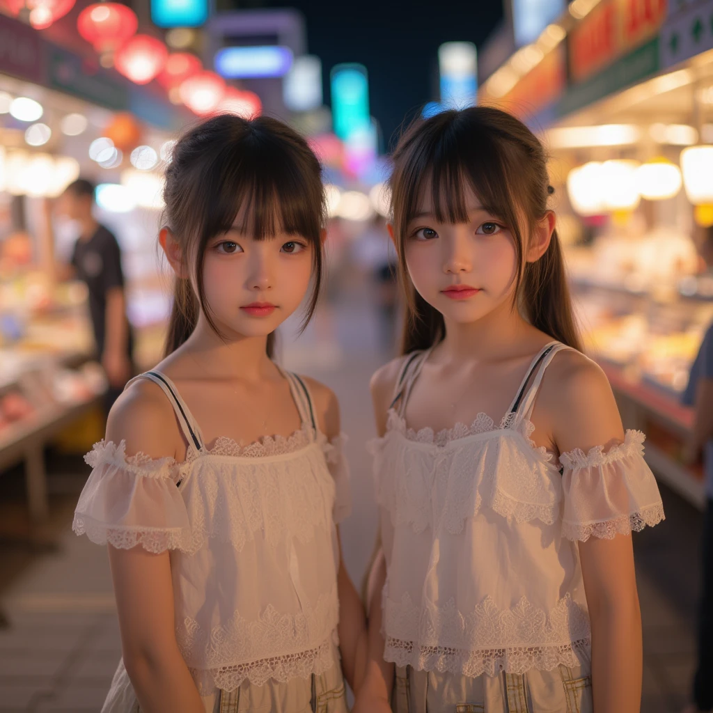 Beautiful images、universe、Fantasy、Shooting start or swarm、Teenage Girl、black eye、Hair length、Starry Sky、Japanese、high school girl、camisole、Fluttering mini skirt、