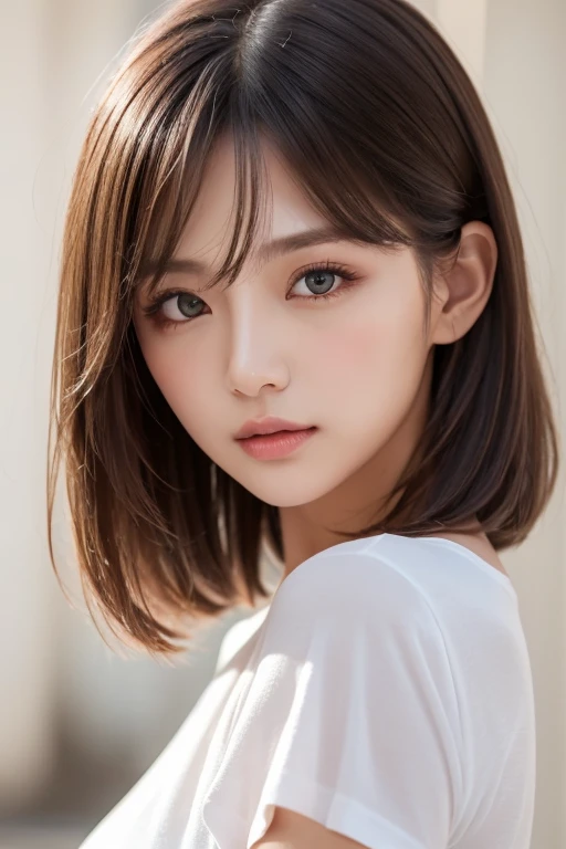 (masterpiece:1.3), (best quality:1.4), cinematic lighting, ((masterpiece:1.3), cinematic lighting, (Japanese idol), beautiful face, (realistic face), beautiful hairstyle, Brown Hair, Shoulder Length Layered, asymmetrical bangs, realistic eyes, beautiful detailed eyes, (realistic skin), beautiful skin, (black knit), absurdres, attractive, ultra high res, ultra realistic, highly detailed, golden ratio,  