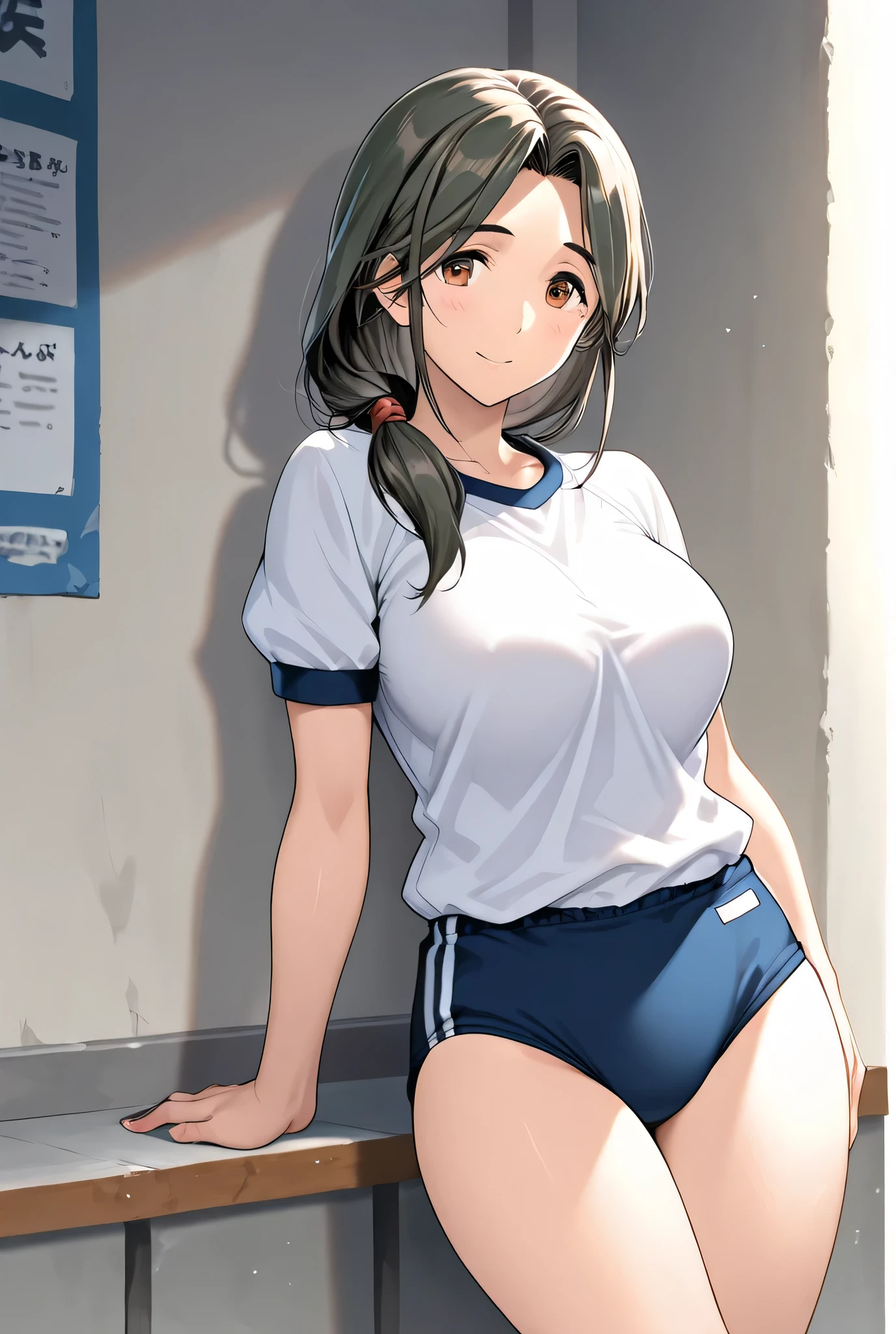 Piyotan \(girls and tanks\),gym uniform,buruma, 1girl ,Alone,