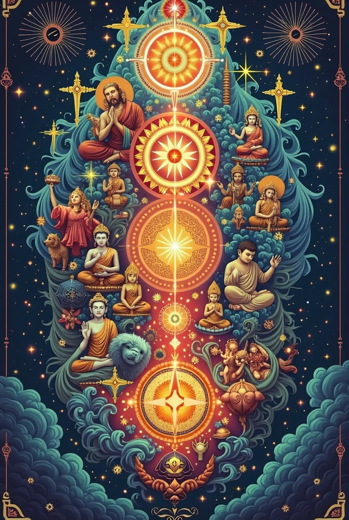 CREATE A COLLAGE WITH CHRISTIANITY, Islam, HINDUISM, CHINESE RELIGION AND BUDDHISM