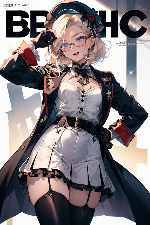 1girl in, fullllbody, Character Design, ((Soft bun light beige hair)), ((Eyes are blue)), (Sauce order), ((White hairpin)), (Mole under the left eye), Long bangs, Eyes are hearts, Brainwashed, large full breasts, High quality, 痴女, Magic Makeover, Witch style costume, fishnet tights, garterbelts, Black High Heels, Wide Shot, Detailed background of the prison