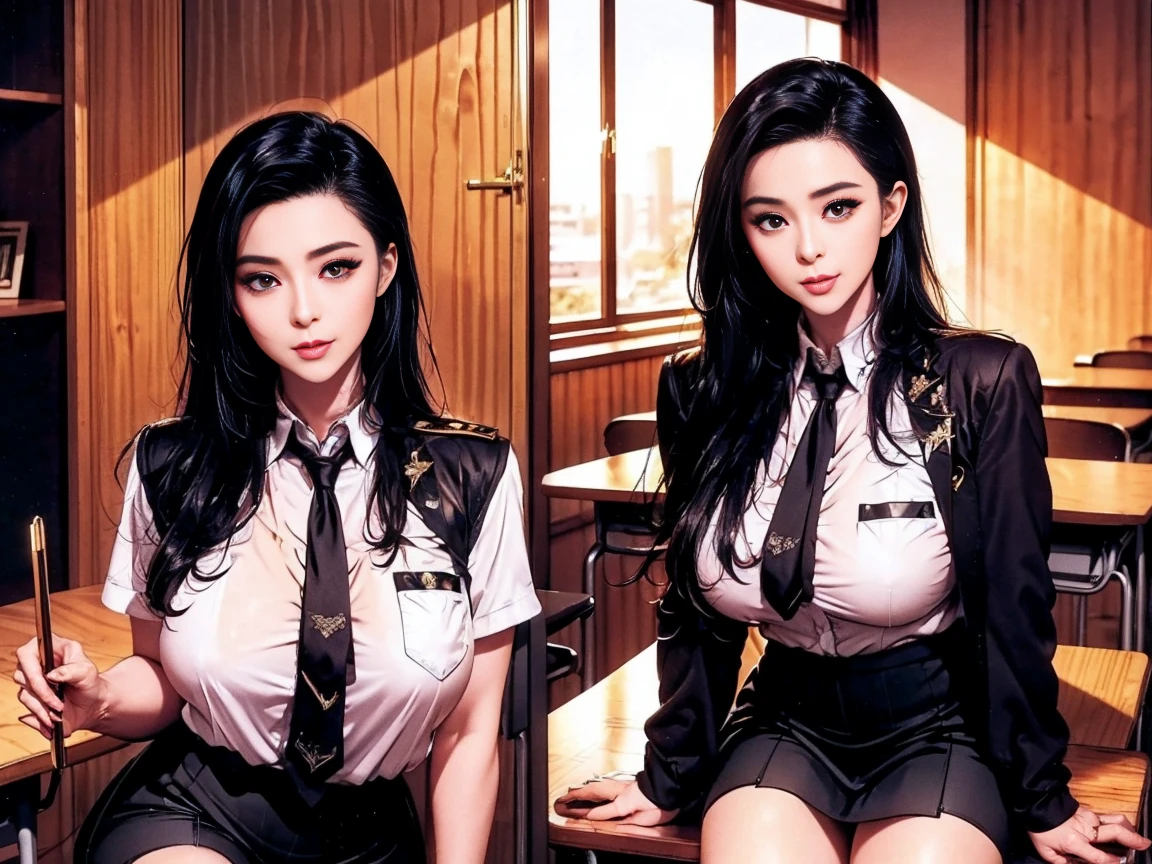 Ala Fed mujer con camisa blanca y falda negra sentada en el escritorio, surreal colegiala, surreal colegiala, realistic colegiala, cute colegiala, Sujeto completo en la toma, Chica coreana, con camisa blanca, con camisa, en el aula, Japan Model, Sujeto completo mostrado en foto, colegiala, Paquete de abdominales de seis, ( Dedo grande expuesto del pie de camello)), (Areola pura), (Grande_nipslip_Propina: 0,7), (NSFW: 0.2), (areola abultada), 8k, desnuda,