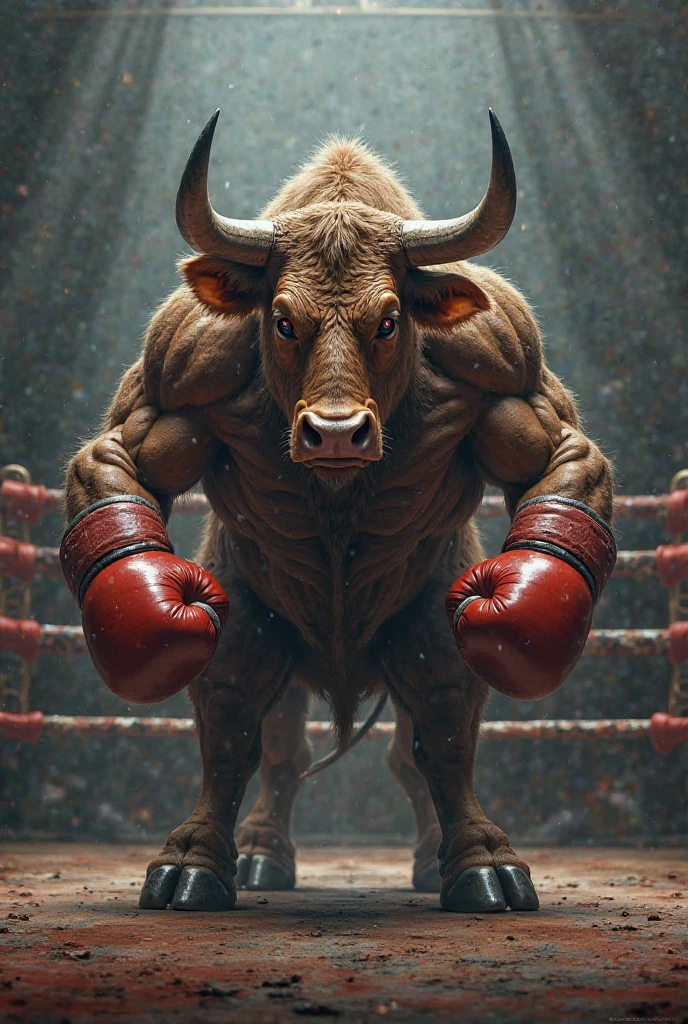 Bodybuilder boxer mix cow