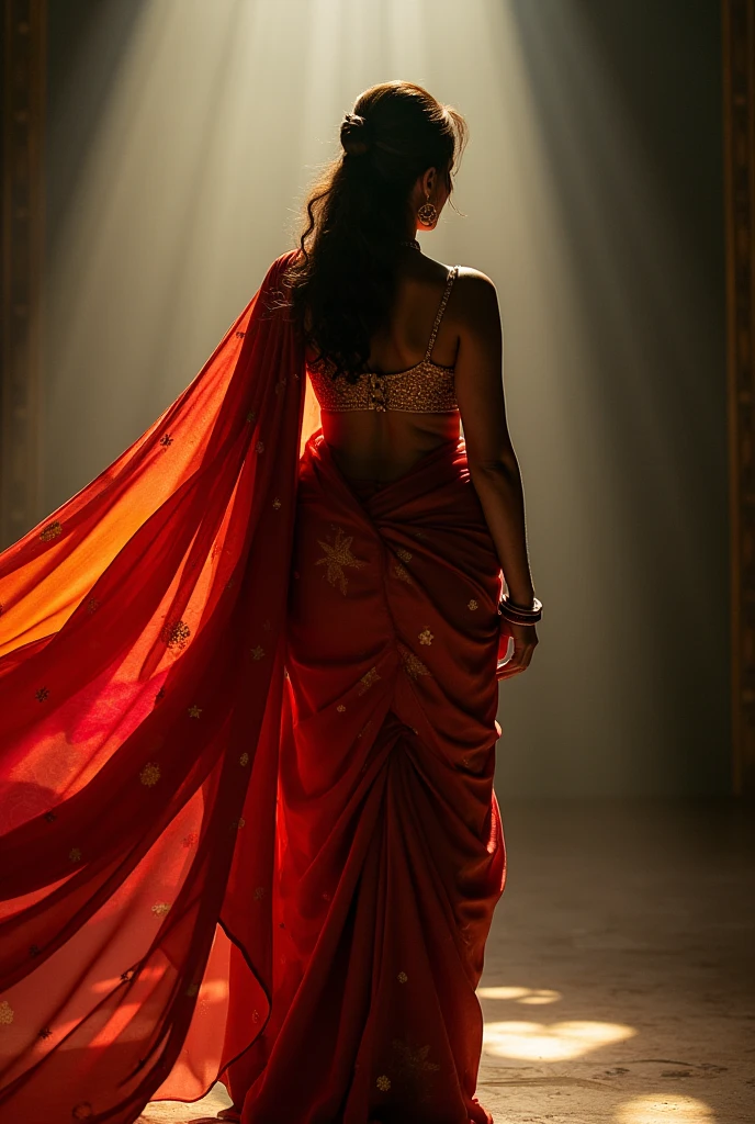 A top quality, super-resolution masterpiece of a cute Indian woman's face, wearing a bridal saree dress, her hair cascading down her back, her expression radiating with beauty, ((Full body shot)), ((Realistic)), ((Perfect anatomy)) --auto --s2
