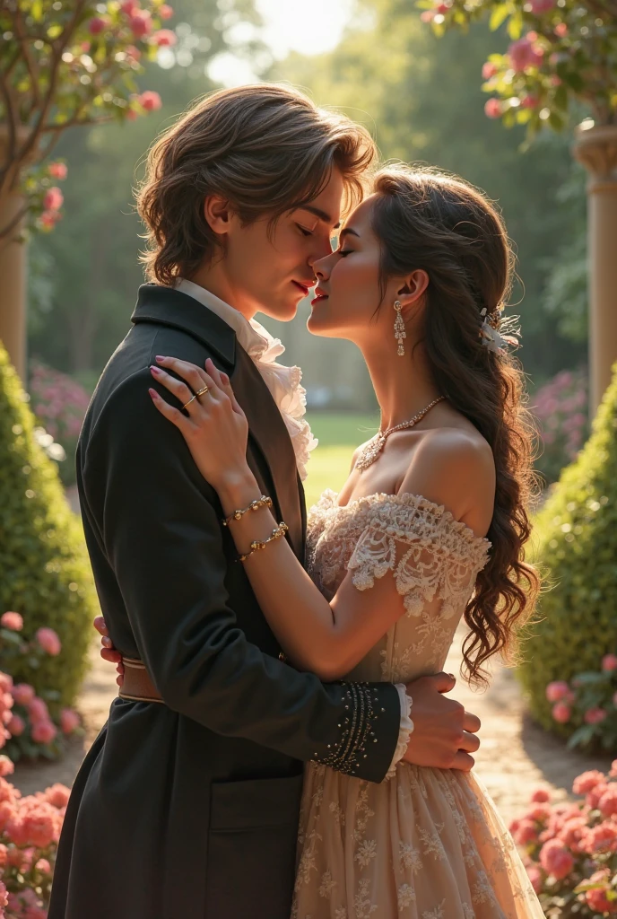 Princess Leya an Luke Skywalker share a (((passionate kiss))), looking at each other, expression of bliss on their faces,