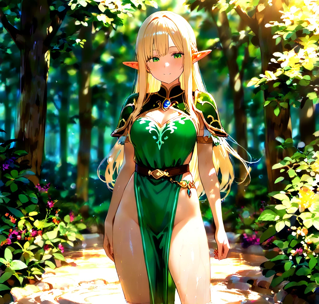 (depict girl surrounded by vines, long blond hair, straight hair), forest, small breasts, shy, (((bondage))), (((gaged with vines))), (bound with natural vines), (arms behind back), plants vines around chest), (Masterpiece, Excellent, complex details), delicate girl, delicate face