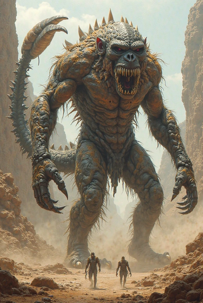 illustration of a monster grasping the earth