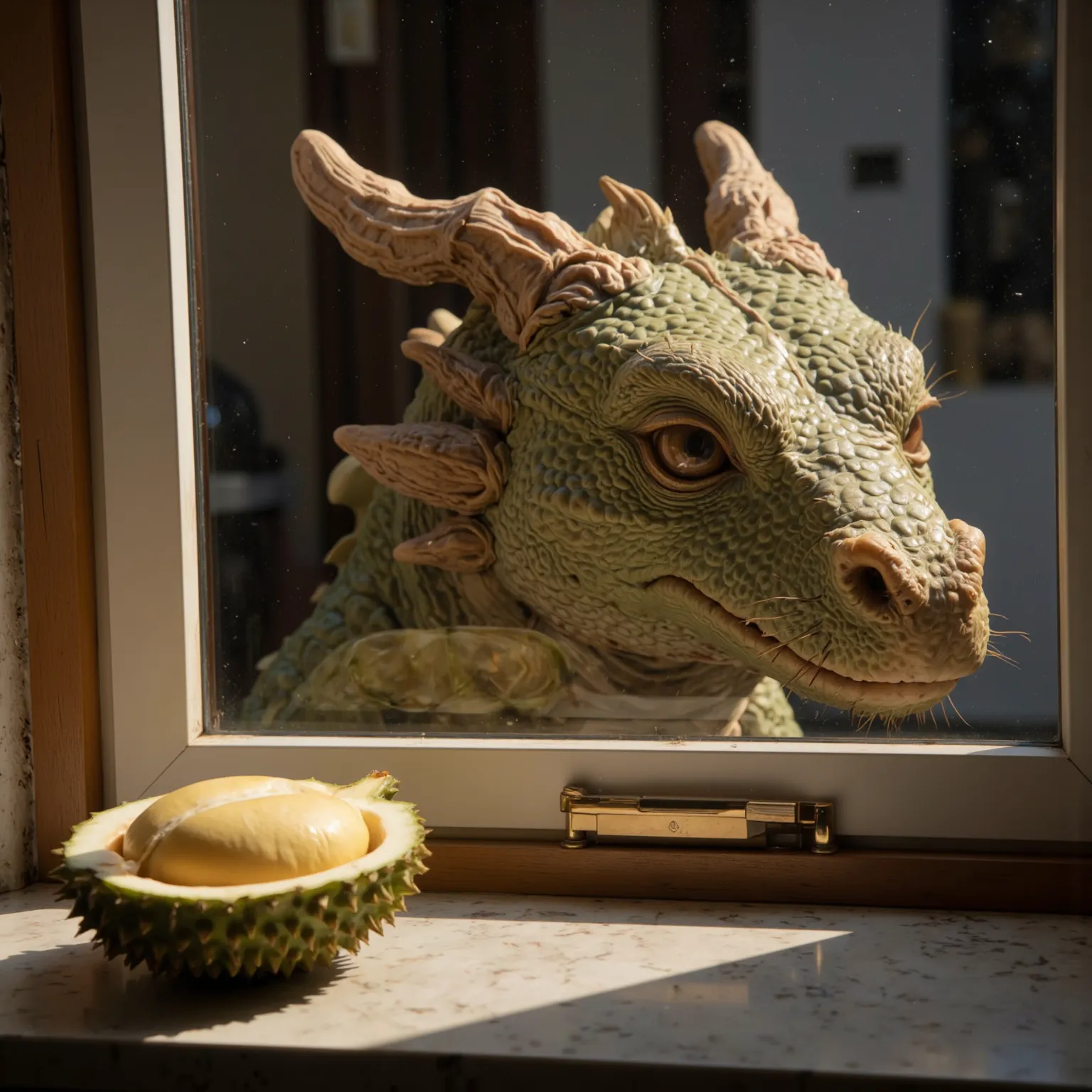 (not for competition) A dragon and a durian fruit