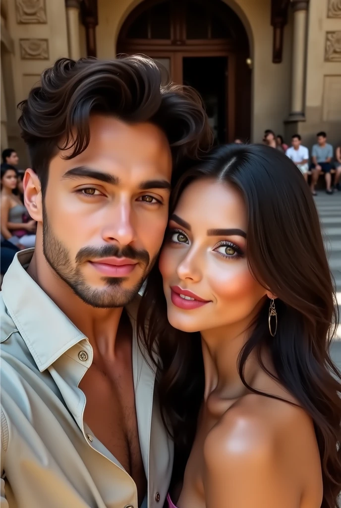 cute jew couple, focus on face