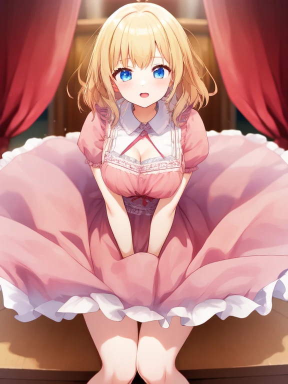 (masterpiece:1.3), (ultra detailed:1.2), (1girl:1.8), (bedroom:1.5), (three views from front, back and side:1.6), teens, blonde hair, (baby face, cute face:1.4), (serious:1.3), (blush:0.9), (medium breast:1.5), (face detailed, body detailed:1.6), (princess dress, tiara:1.5), (dress detailed:1.7), (hip detailed:1.3), (standing:1.5)