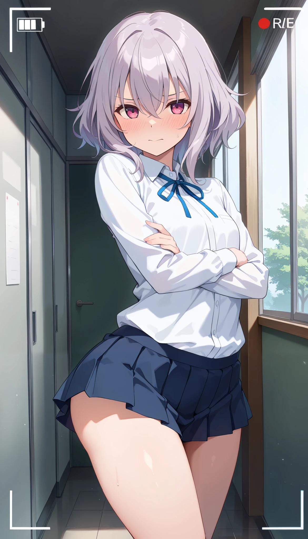 score_9, score_8_up, score_7-up, score 6-up, scoreS score 4_up, Source: Anime , tag1, tag 2, best quality, high quality, exhaustive, Hi-Res, 8k, 超Hi-Res, soft saturation, professional quality, perfect contrast, viewer watching the viewer , Human Anatomically Accurate, perfect face, perfect face, perfect hair, perfect eye, perfect body, is complete, Perfect Arms, perfect skin, has a clear face, very small breasts, wide hips, huge ass, sensual woman, embarrassing, , lines, Shy Blake Miniskirt
