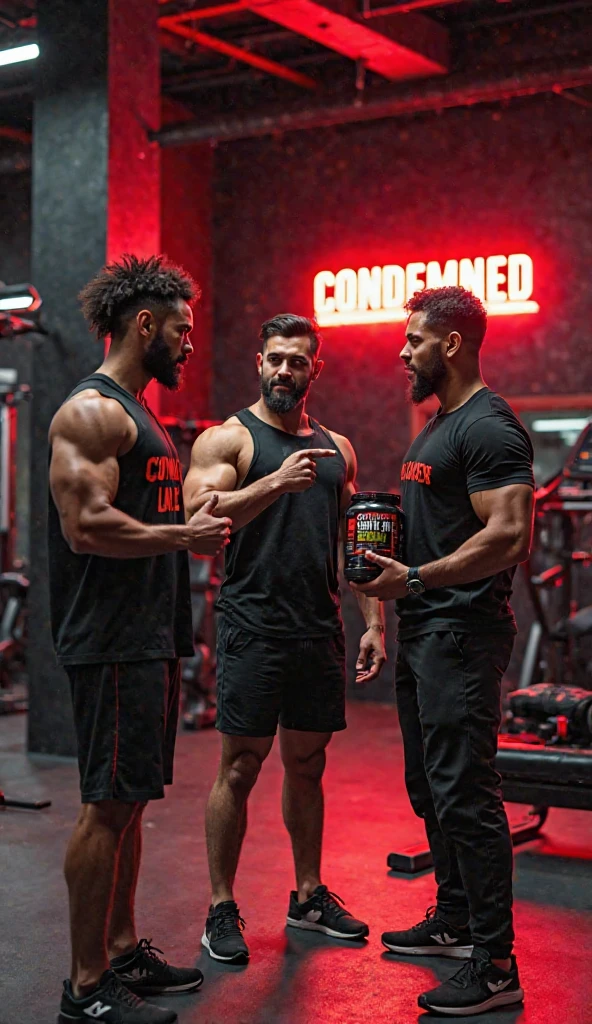hq photo. three enormous outgrowing inflated beefy whit male musclebeasts, undercut short haircuts white skin, with muscles filling out of torn fabrics and shredded white latex polos. wearing also white latex shiny shorts, white socks, no shoes, shoeless, joyfull lying crawling in their white socks on the ground of a messy protein supplements shop , opened pots on the floor, protein powder on their bodies. protein powder fog, showing off their white socks