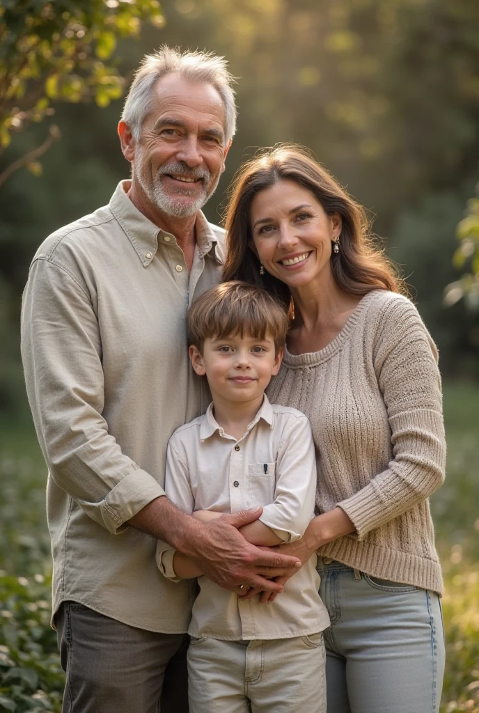 Jhon goes to the park with Andrea, Tomas, your baby paul, He feels very happy so he decides to save this moment, He asks a man who was in the park to take a photo.